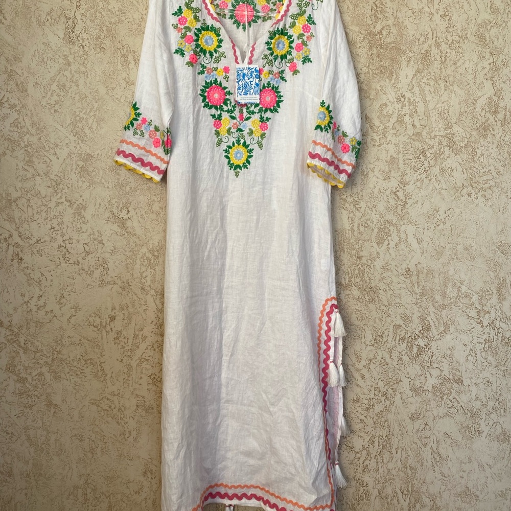 NWT Roller Rabbit Wildflower Punta Long Kurta Sz. Large